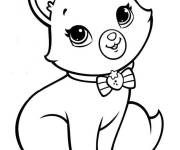 Coloriage Chaton fantastique