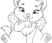 Coloriage Chaton pour fille