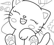 Coloriage Chaton rigolo mignon