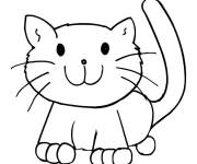 Coloriage Chaton simple