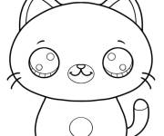 Coloriage Chaton simple gratuit