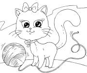 Coloriage Le chaton en s'amusant