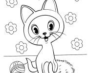Coloriage Le chaton Minou magique