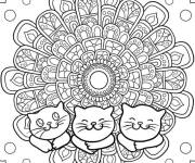 Coloriage Petit Chaton mandala