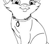 Coloriage et dessins gratuit Un beau chaton à imprimer