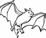 Coloriage Chauve-souris 6