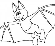 Coloriage et dessins gratuit Chauve-souris avec des pieds à imprimer