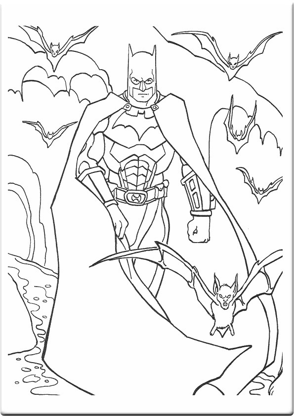 Coloriage et dessins gratuits Chauve-souris Batman à imprimer