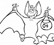 Coloriage Chauve-souris chimiste