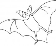 Coloriage Chauve-souris dessin pour enfant