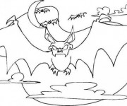 Coloriage Chauve-souris en col&egrave;re