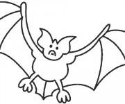 Coloriage et dessins gratuit Chauve-souris facile à imprimer