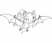 Coloriage Chauve-souris fille