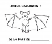 Coloriage Chauve-souris Halloween
