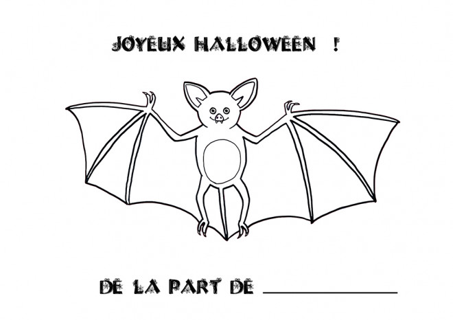 Coloriage Chauve Souris Halloween Dessin Gratuit à Imprimer