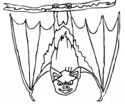 Coloriage Chauve-souris m&eacute;chant
