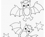 Coloriage Chauve-souris mignon