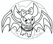 Coloriage Chauve-souris monstre
