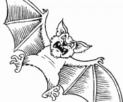 Coloriage et dessins gratuit Chauve-souris qui fait peur à imprimer