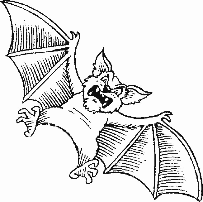 Coloriage Chauve Souris Qui Fait Peur Dessin Gratuit à Imprimer