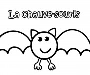 Coloriage Chauve-souris simple