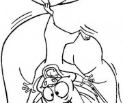 Coloriage Chauve-souris va tomber
