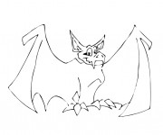 Coloriage et dessins gratuit Chauve-souris vampire à imprimer