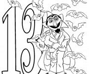 Coloriage Chauve-souris vampire dessin