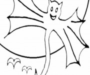Coloriage Plusieurs Chauves-souris sortent la nuit