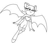 Coloriage Sonic Rouge volante