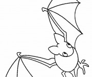 Coloriage Une Chauve-souris dessin &agrave; t&eacute;l&eacute;charger
