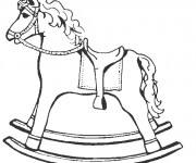 Coloriage Cheval &agrave; bascule