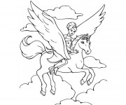 Coloriage Cheval ail&eacute;