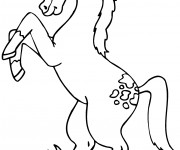 Coloriage Cheval en sautant