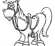 Coloriage Cheval humoristique