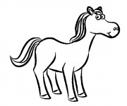 Coloriage Cheval souriant