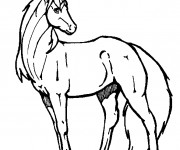 Coloriage Cheval Unicorne imaginaire