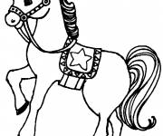 Coloriage Cheval vedette du cirque