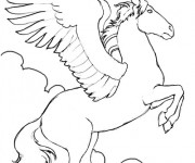 Coloriage Cheval volant