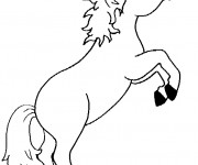 Coloriage Poulain cabr&eacute; pour enfant