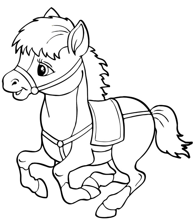 Coloriage et dessins gratuits Très petit cheval à imprimer