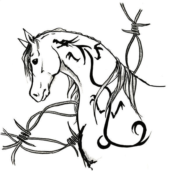 Coloriage Un joli cheval dessin gratuit à imprimer