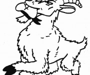 Coloriage Ch&egrave;vre en col&egrave;re