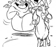 Coloriage Ch&egrave;vre et Diable anim&eacute;