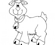 Coloriage Ch&egrave;vre mignonne