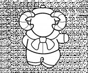 Coloriage Ch&egrave;vre sans visage