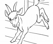 Coloriage Ch&egrave;vre tout en sautant