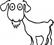 Coloriage Chevreau facile dessin gratuit à imprimer chevreau facile 1208