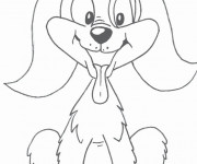Coloriage Chien avec longues oreilles