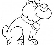 Coloriage Chien avec son grand nez